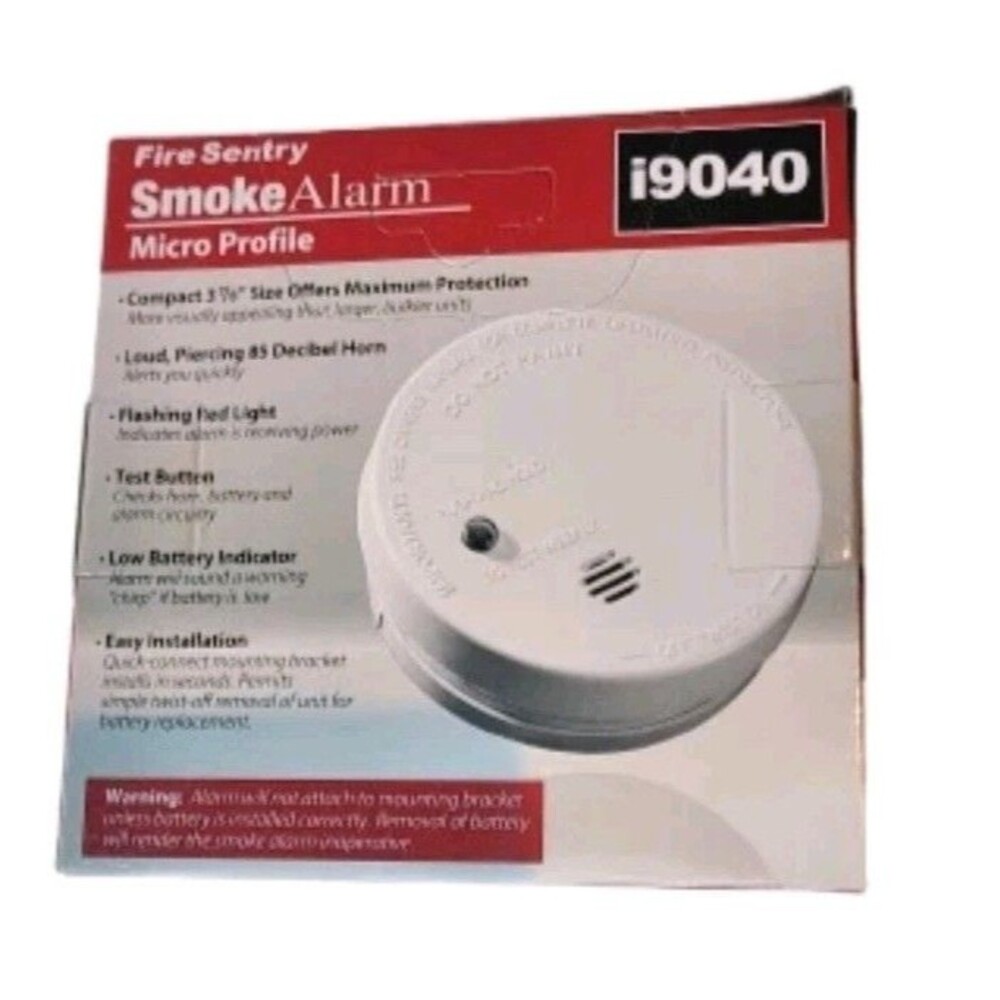 Kidde Fire Smoke Alarm Detector Micro Profile Model i9040 Ionization 21026056